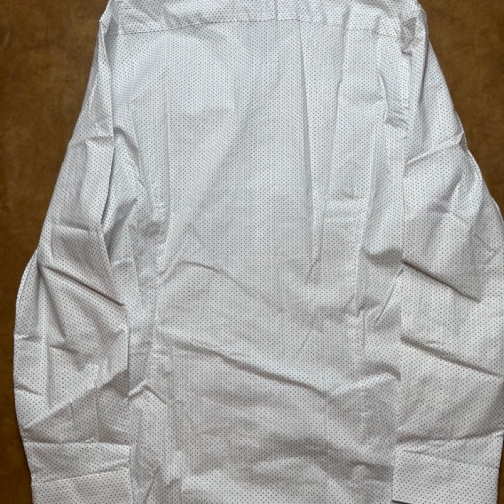 Express - White Patterned Button Up - Large - Picture 3 of 8